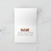 Bruiloft gefeliciteerd en beste wensen kaart (Binnen)