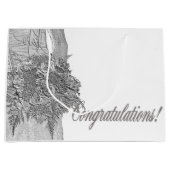 Bruiloft gefeliciteerd geschenk tas large cadeautasje (Voorkant)