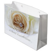 Bruiloft gefeliciteerd geschenk tas large cadeautasje (Achterkant Gekanteld)