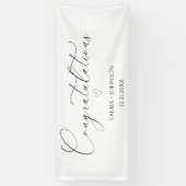 Bruiloft Gefeliciteerd Handschrift Typografie Spandoek (Verticaal)