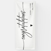 Bruiloft Gefeliciteerd Handschrift Typografie Spandoek (Verticaal)