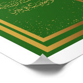 Bruiloft Gefeliciteerd in het Arabisch in groene k Poster (Hoek)