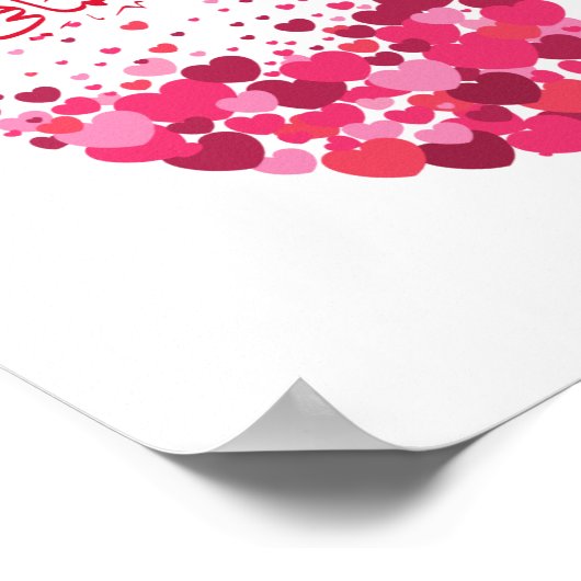 Bruiloft gefeliciteerd in het Arabisch in Red Rose Poster (Hoek)