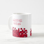 Bruiloft Gefeliciteerd in het Arabisch in rode kle Koffiemok (Voorkant links)