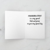 ** BRUILOFT** GEFELICITEERD KAART (Binnen)