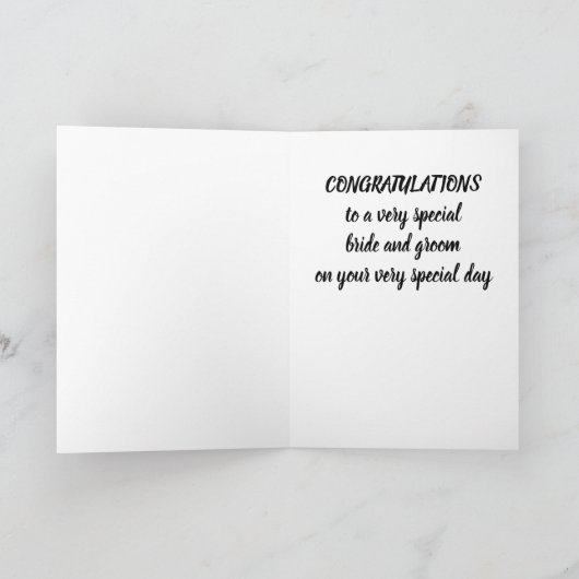 ** BRUILOFT** GEFELICITEERD KAART (Binnen)