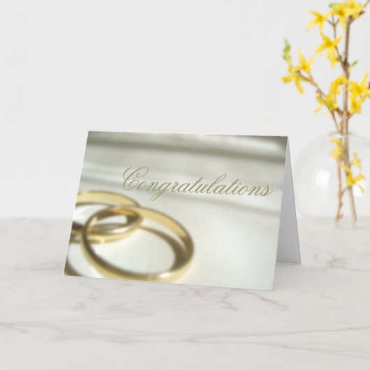 Bruiloft Gefeliciteerd Kaart (Gele Bloem)