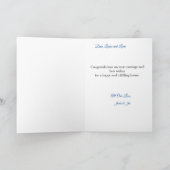 Bruiloft Gefeliciteerd Kleurrijke Fantasy Bloemen Kaart (Binnen)