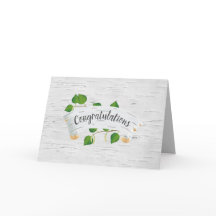 Bruiloft gefeliciteerd met berkenboom scroll