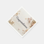 Bruiloft gefeliciteerd papier servet (Hoek)