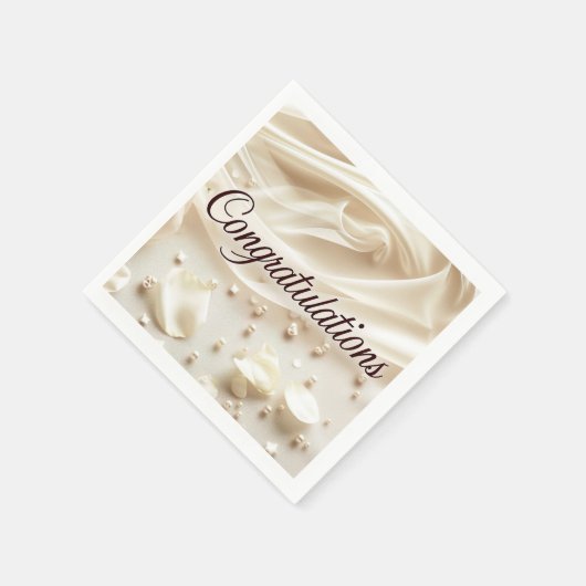 Bruiloft gefeliciteerd papier servet (Hoek)
