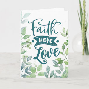 Bruiloft Gefeliciteerd Religieus geloof Hoop Liefd Kaart