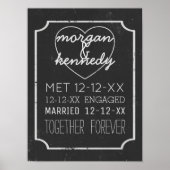 Bruiloft Geheugen Verloving Verhaal Zwart-wit Poster (Voorkant)