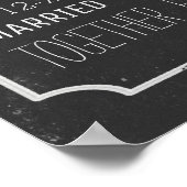 Bruiloft Geheugen Verloving Verhaal Zwart-wit Poster (Hoek)