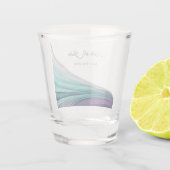 Bruiloft-Geld/schot Dans-Paarse en Blauwgroen- Shot Glas (Achterkant)