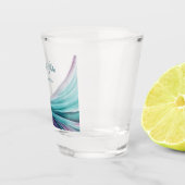 Bruiloft-Geld/schot Dans-Paarse en Blauwgroen- Shot Glas (Rechts)
