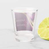 Bruiloft-Geld/shot Dans-Paars Fuchsia en Goud Shot Glas (Achterkant)