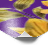 BRUILOFT GELOFTE "IK DOE" IN PAARSE BLOEMEN FOTO AFDRUK (Hoek)