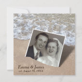 Bruiloft gelofte vernieuwing strand momentopname kaart (Voorkant)