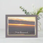 Bruiloft gelofte vernieuwing zonsondergang kaart (Staand voorkant)