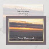 Bruiloft gelofte vernieuwing zonsondergang kaart (Voorkant / Achterkant)