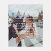 Bruiloft geloften fleece deken (Voorkant)