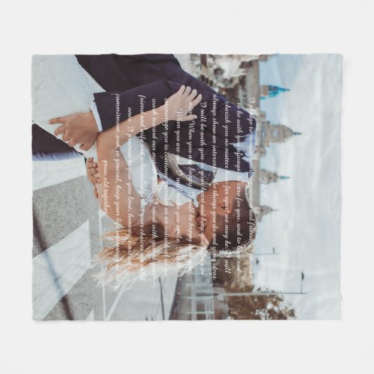 Bruiloft geloften fleece deken (Voorkant (Horizontaal))