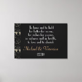 Bruiloft geloften met namen Canvas Print (Voorkant)