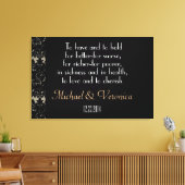 Bruiloft geloften met namen Canvas Print (Insitu (Woonkamer))