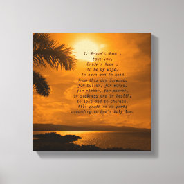 Bruiloft geloften Word Art Afbeelding Canvas Afdruk