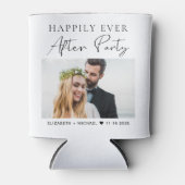 Bruiloft gelukkig ooit na feestfoto blikjeskoeler (Voorkant)