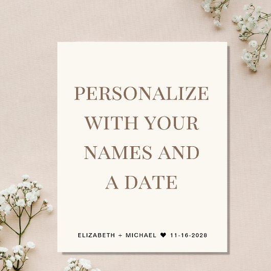 Bruiloft gelukkig ooit na Party Cream uitnodiging