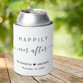 Bruiloft gelukkig ooit na wit blikjeskoeler