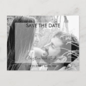 Bruiloft gelukzaligheid B/W foto Opslaan van de da Briefkaart (Voorkant)