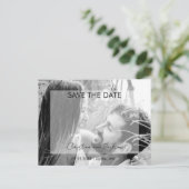 Bruiloft gelukzaligheid B/W foto Opslaan van de da Briefkaart (Staand voorkant)