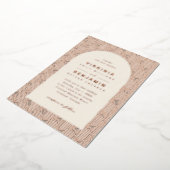 Bruiloft Geometrisch Folie Uitnodiging (Gedraaid)