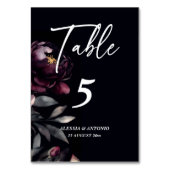 Bruiloft gepersonaliseerd servies donkere humeurig kaart (Achterkant)