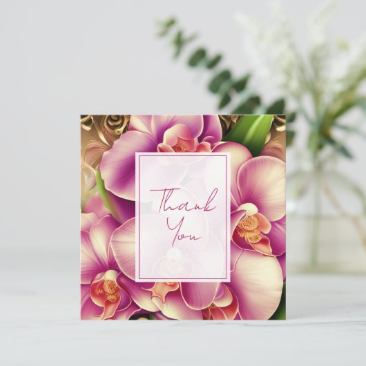  bruiloft gepersonaliseerde bedankkaart (Staand voorkant)