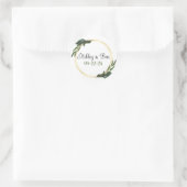 Bruiloft gepersonaliseerde envelop of gunst sticke ronde sticker (Tas)