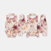 Bruiloft Gepersonaliseerde herfst Roze Bourgondië  Bedankdoosjes (Uitgevouwen)