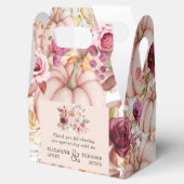 Bruiloft Gepersonaliseerde herfst Roze Bourgondië  Bedankdoosjes (Geopend)