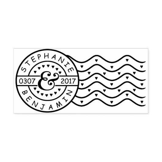 Bruiloft Gepersonaliseerde namen Opslaan Datum Mai Rubberstempel (Afrduk)