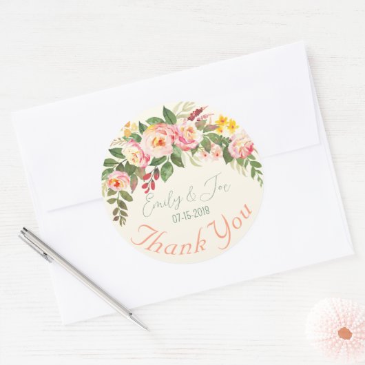 Bruiloft gepersonaliseerde stickers (Envelop)