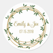 Bruiloft gepersonaliseerde stickers