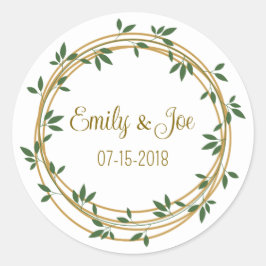 Bruiloft gepersonaliseerde stickers