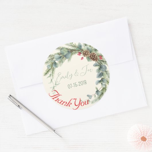 Bruiloft gepersonaliseerde stickers (Envelop)