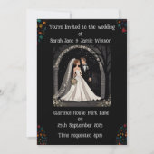 Bruiloft gepersonaliseerde uitnodigen Cartoon Afbe Kaart (Voorkant)