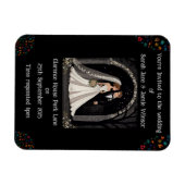 Bruiloft gepersonaliseerde uitnodigen Cartoon op z Magneet (Horizontaal)