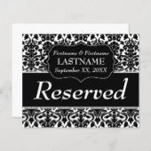 Bruiloft Gereserveerd - Zwart-wit Tafelnummer (Voorkant / Achterkant)