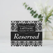 Bruiloft Gereserveerd - Zwart-wit Tafelnummer (Staand voorkant)